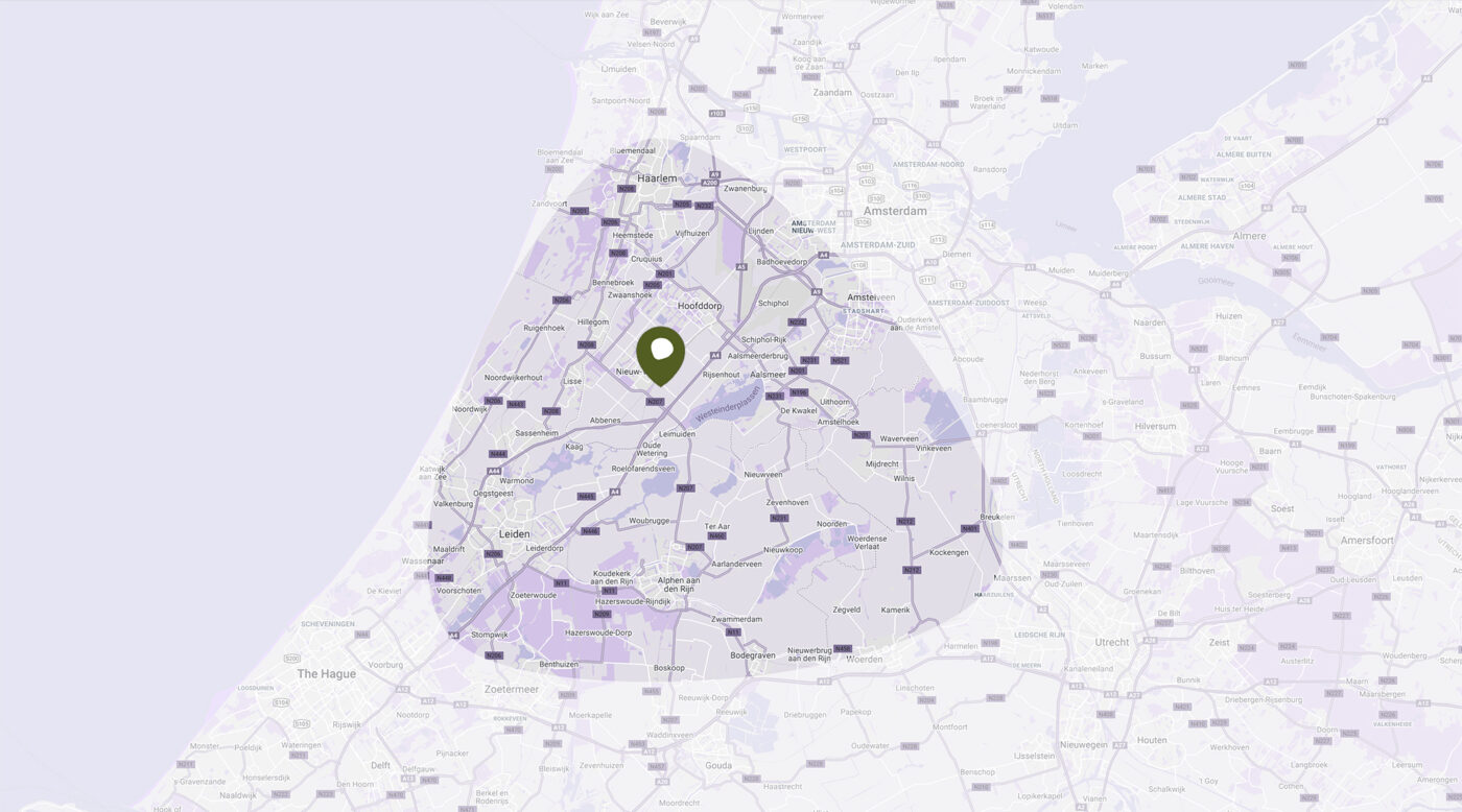 Kaart Nieuw Vennep